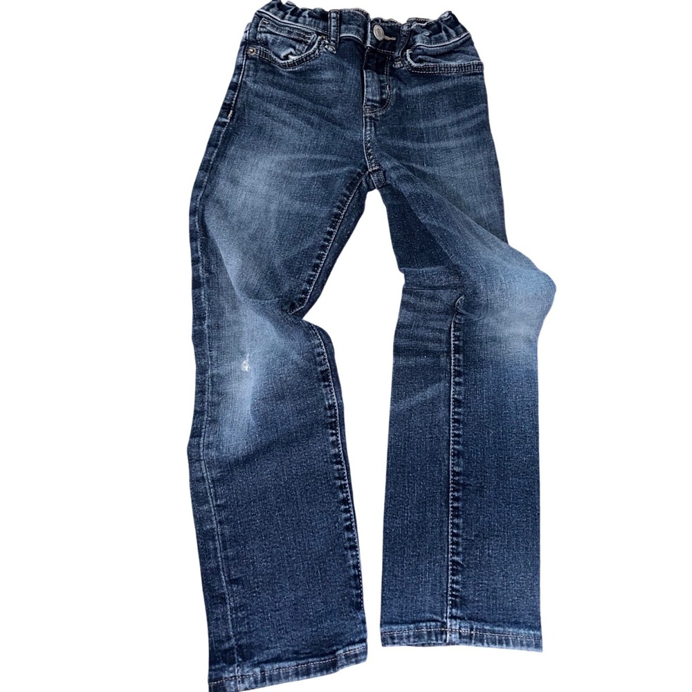 Old Navy Kids 7 Slim 360 Stretch Dark Wash Adjustable Waist Denim Jeans